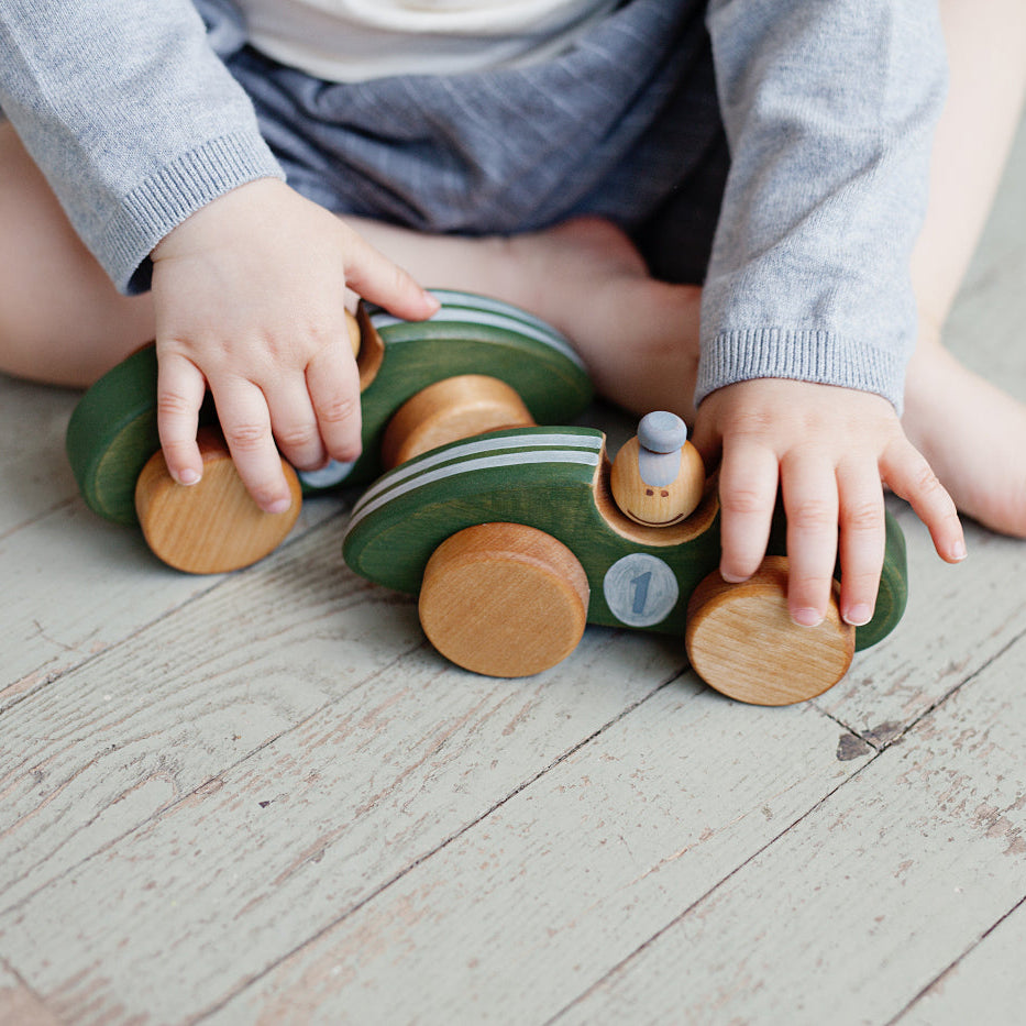 Friendly Toys | Houten Raceauto | Groen
