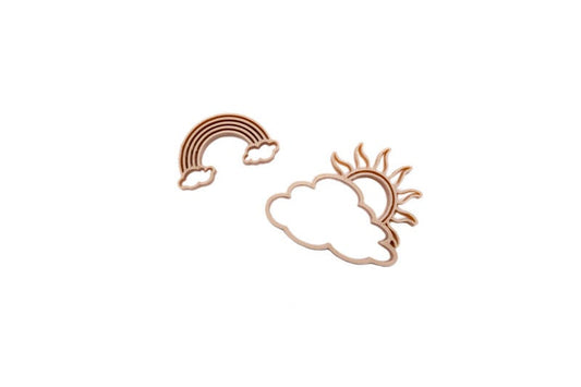 Grennn | Uitstekers | Set | Zon en Regenboog