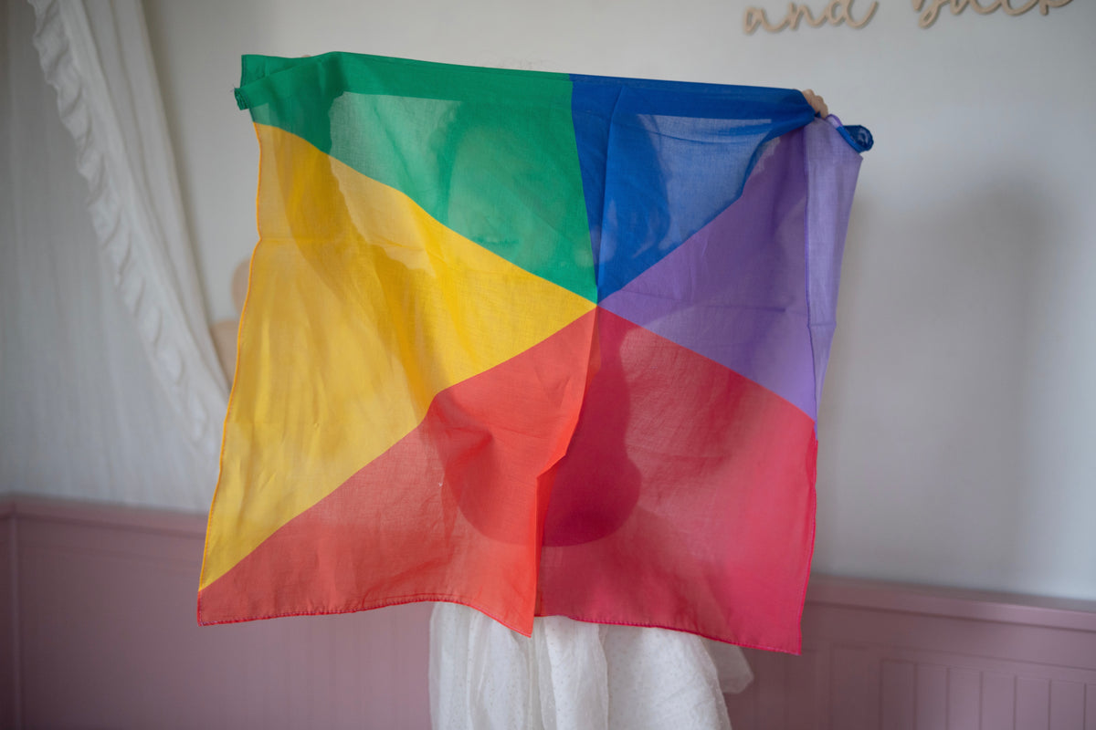 Speeldoek medium - regenboog colorblock | Pit & Play