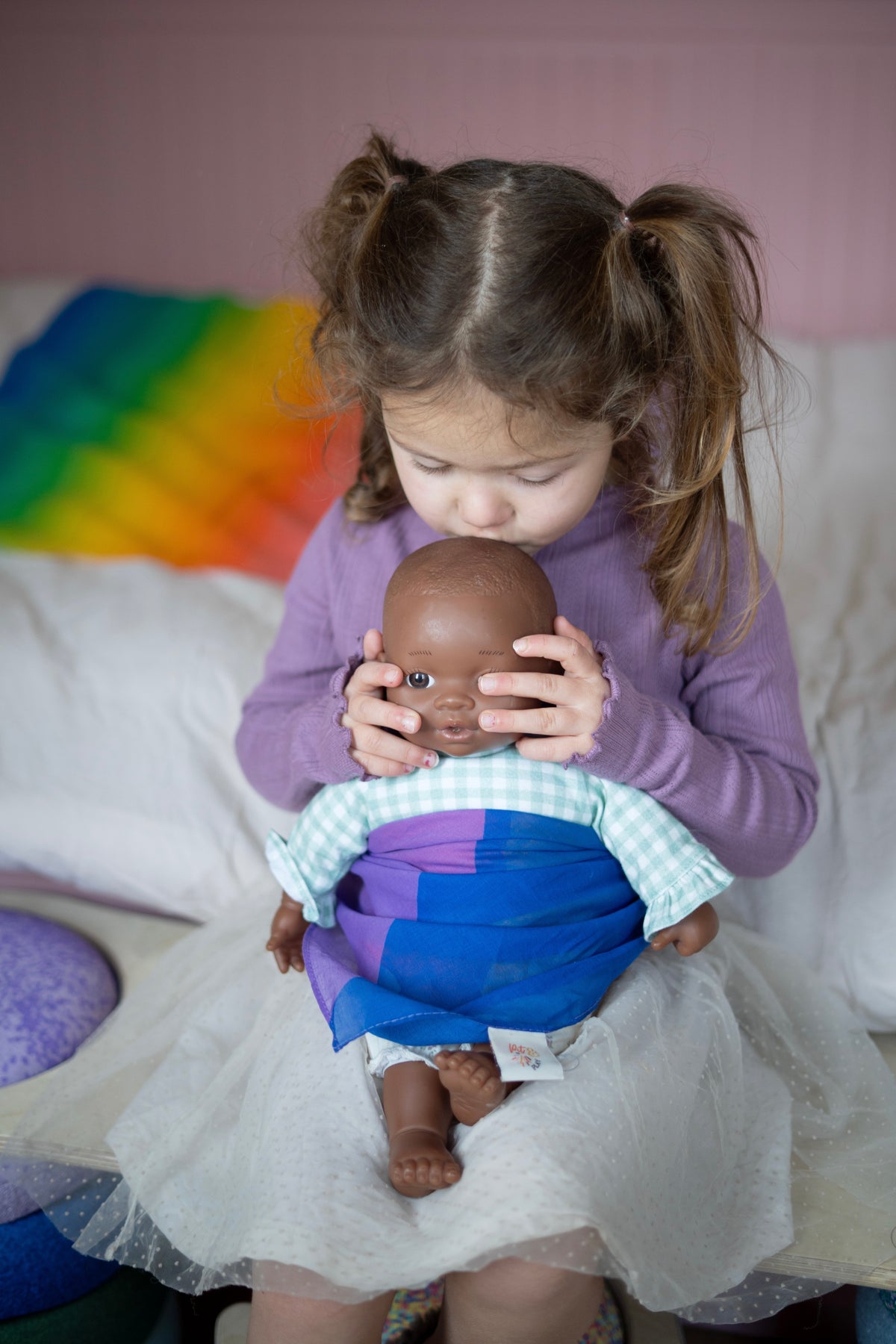 Speeldoek groot -  regenboog fade | Pit & Play