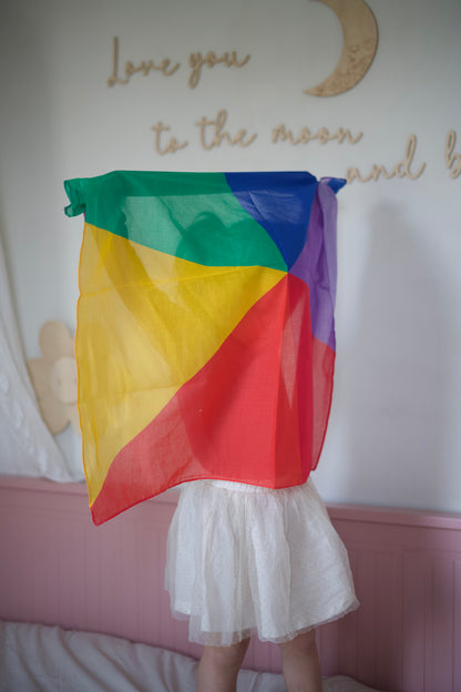 Speeldoek medium - regenboog colorblock | Pit & Play