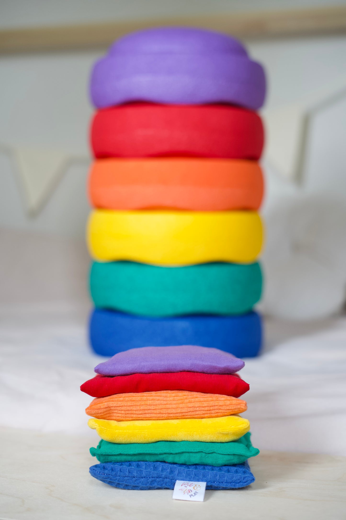 Pit & Play | Pittenzakjes Set | Regenboog | 6 stuks