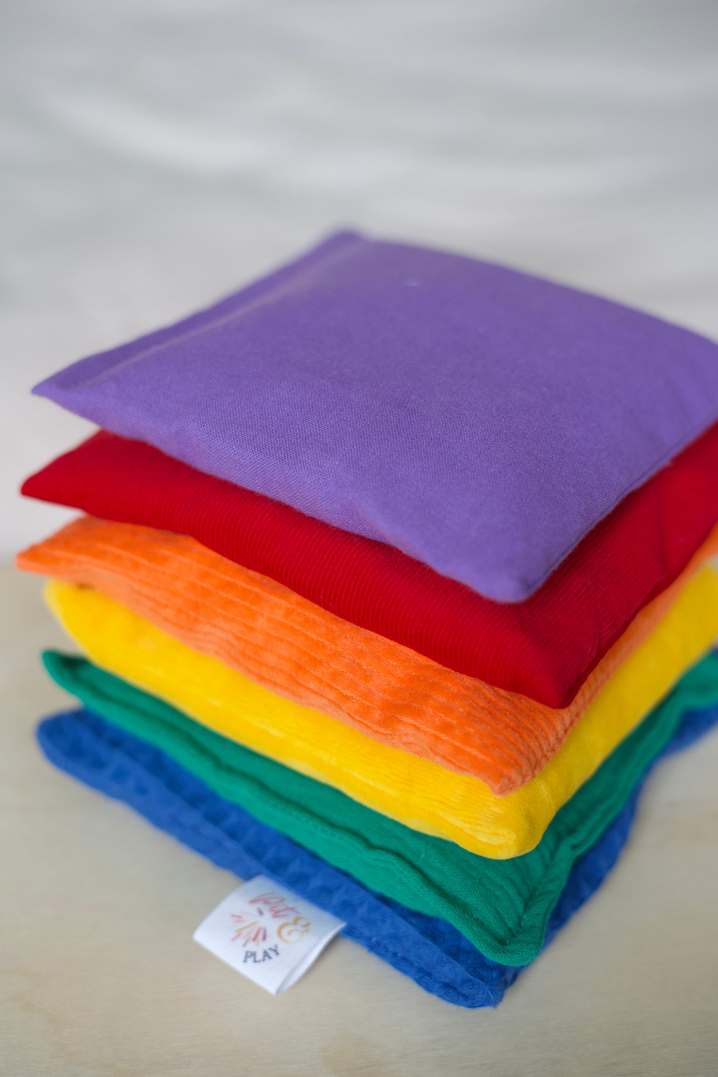 Pit & Play | Pittenzakjes Set | Regenboog | 6 stuks