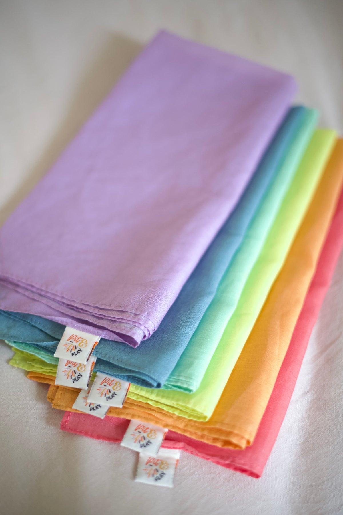 Speeldoeken medium set pastel - 6 stuks | Pit & Play