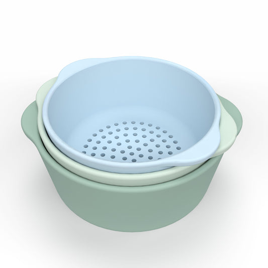 Inspire My Play | Bakjes en Zeefje | Blauw - Groen