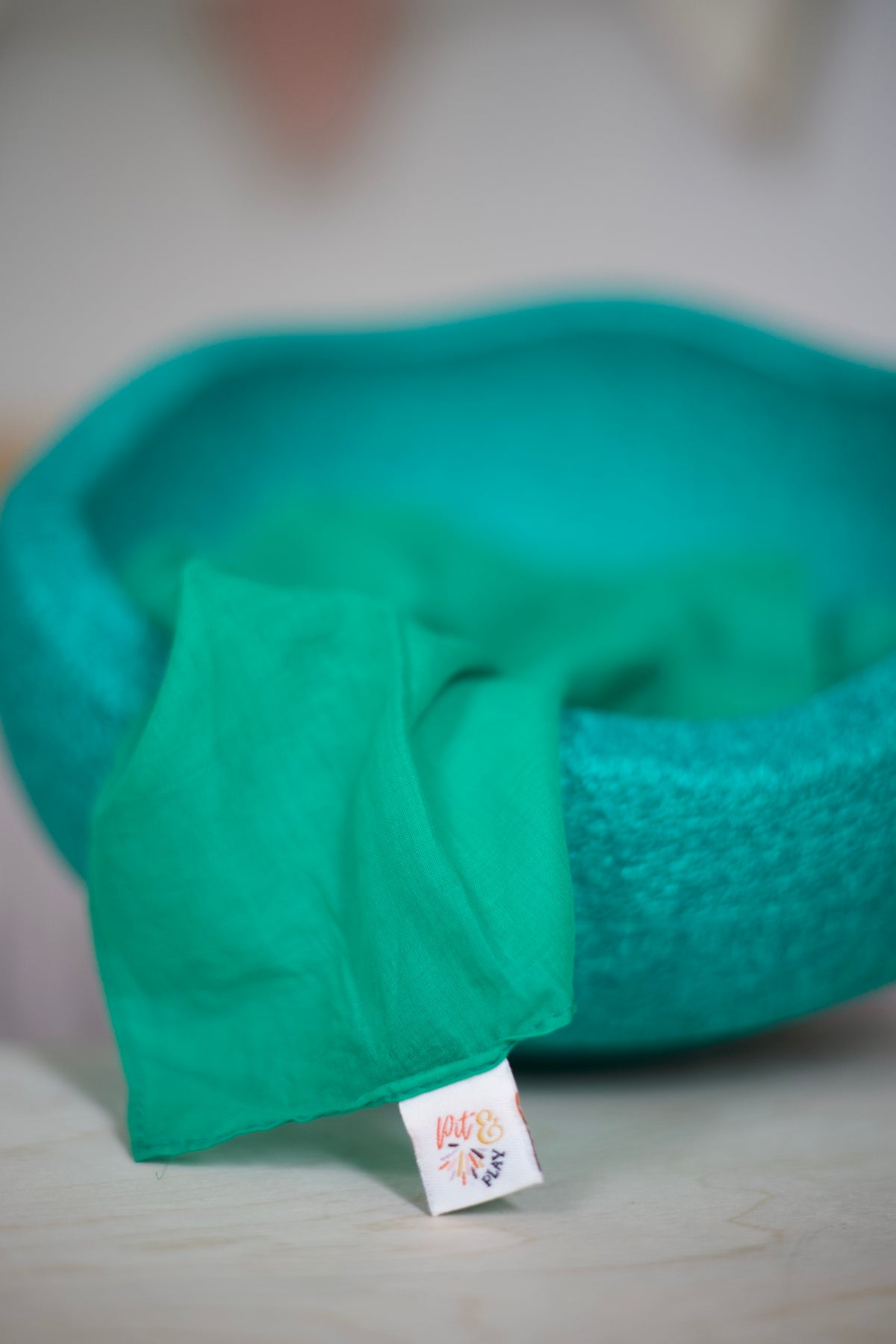 Speeldoek medium - regenboog groen | Pit & Play