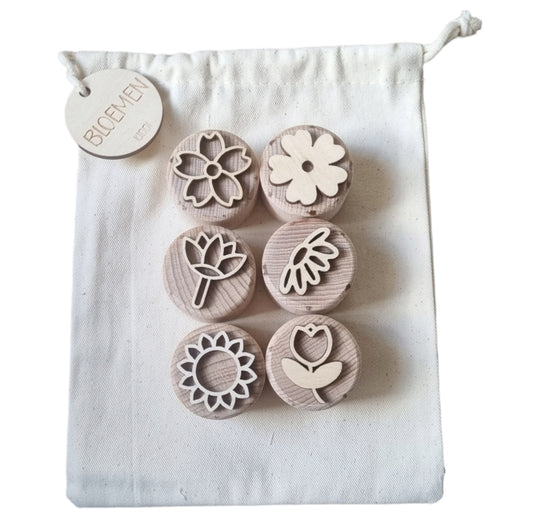 Kiddi | Houten Stempelset | Bloemen