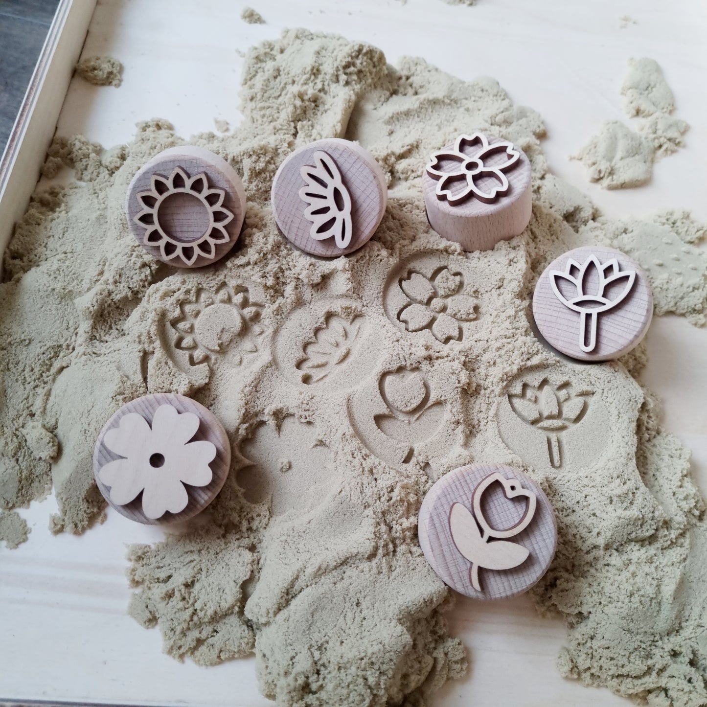 Kiddi | Houten Stempelset | Bloemen