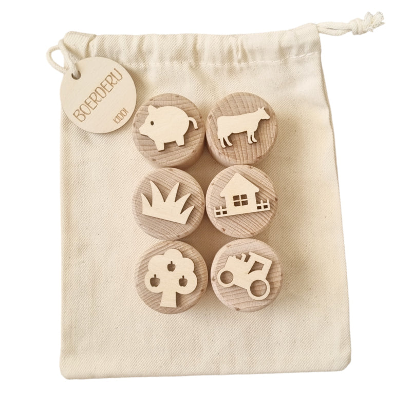 Kiddi | Houten Stempelset | Boerderij