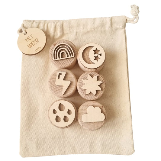 Kiddi | Houten Stempelset | Het Weer