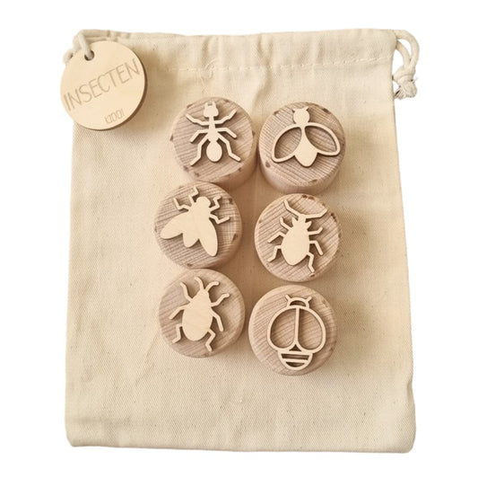 Kiddi | Houten Stempelset | Insecten