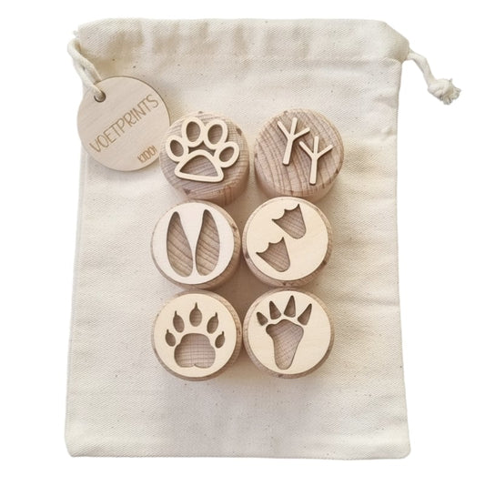 Kiddi | Houten Stempelset | Voetstappen