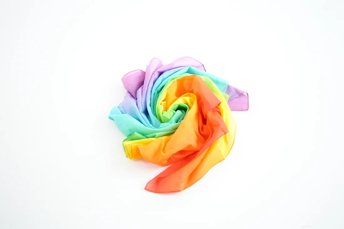 Laura's Play Cotton | Speeldoek | 120x120 cm | Pastel Regenboog