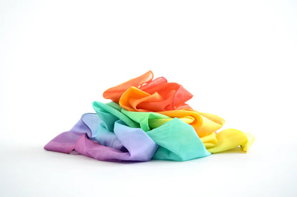 Laura's Play Cotton | Speeldoek | 120x120 cm | Pastel Regenboog