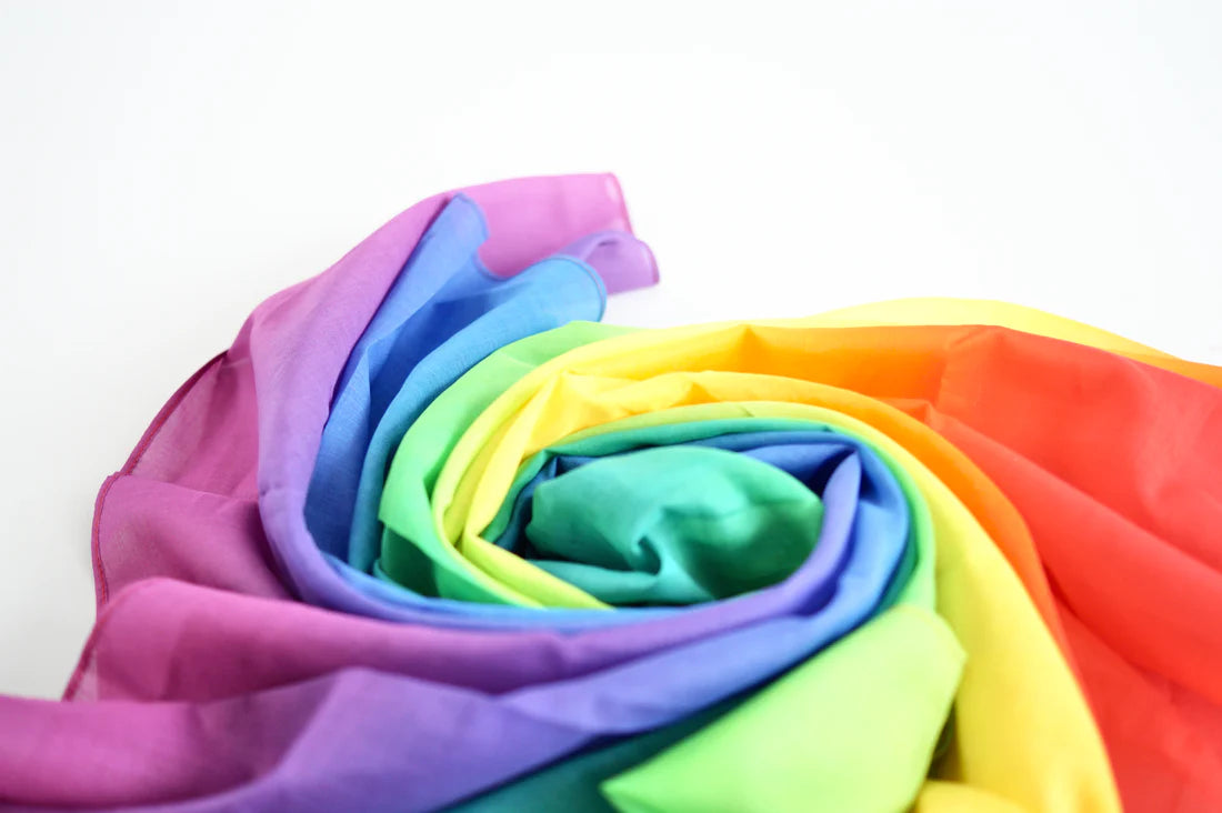 Laura's Play Cotton | Speeldoek | 120x120 cm | Regenboog