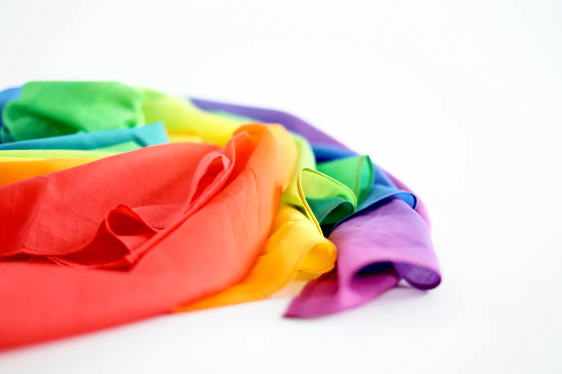 Laura's Play Cotton | Speeldoek | 120x120 cm | Regenboog