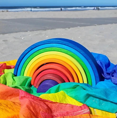 Laura's Play Cotton | Speeldoek | 90x90 cm | Regenboog