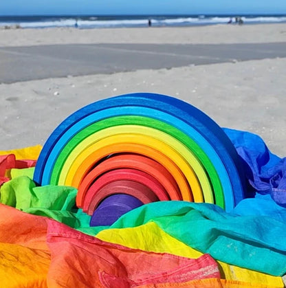 Laura's Play Cotton | Speeldoek | 90x90 cm | Regenboog