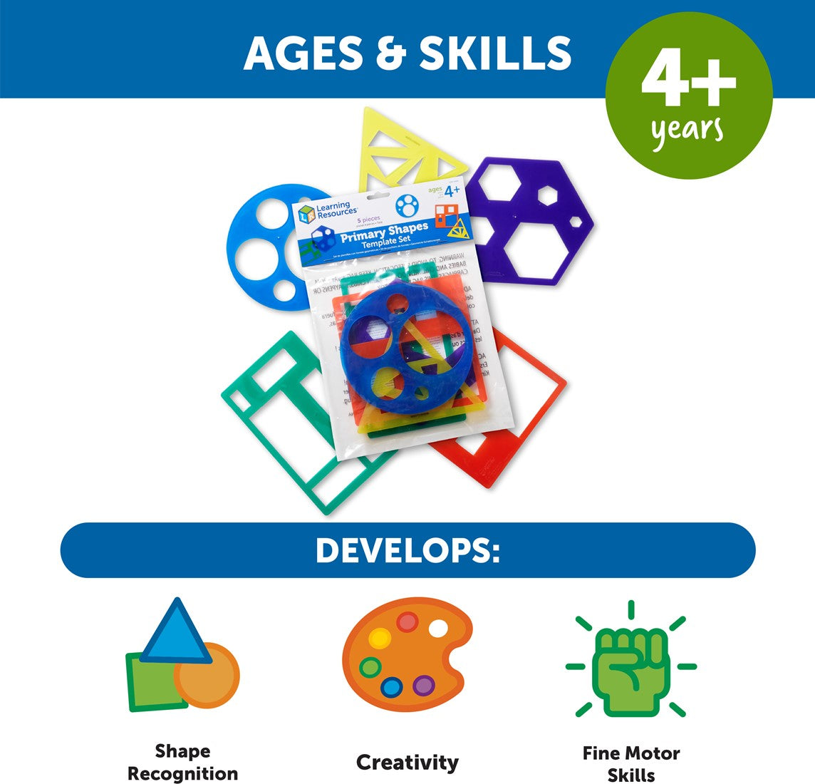 Sjabloonset voor primaire vormen | Learning Resources