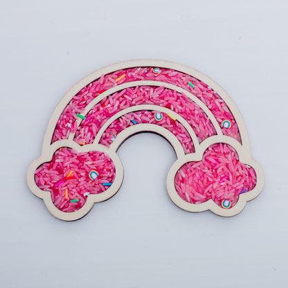 Leukmetletters | Vulvorm | Regenboog
