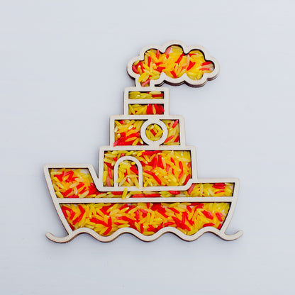 Leukmetletters | Vulvorm | Stoomboot (Vernieuwde Versie)