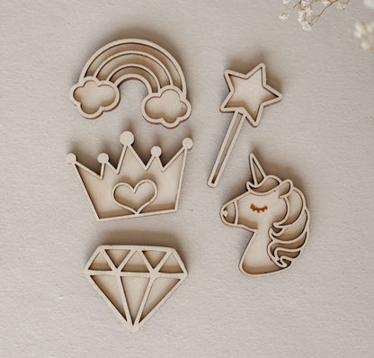 Leukmetletters | Vulvorm | Mini Set | Eenhoorn