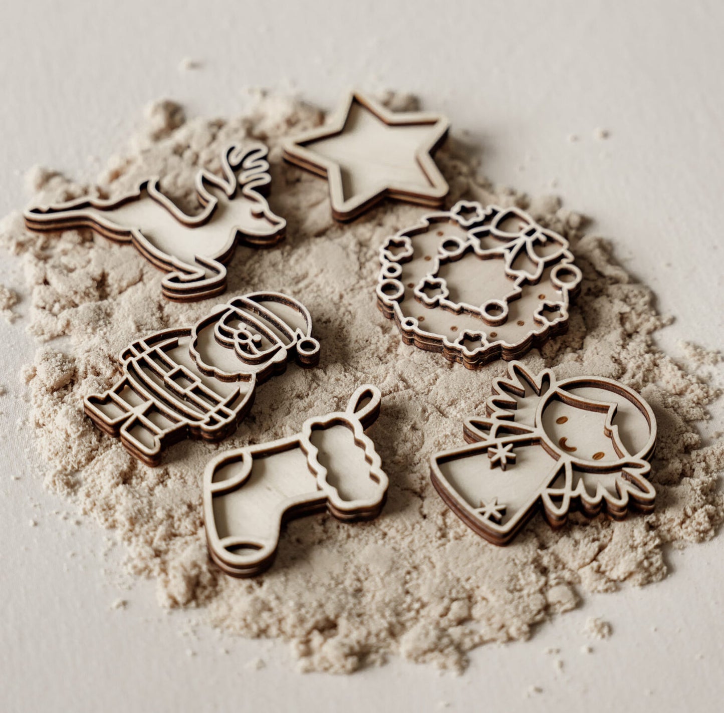 Leukmetletters | Vulvorm | Mini Set | Kerstmis Krans