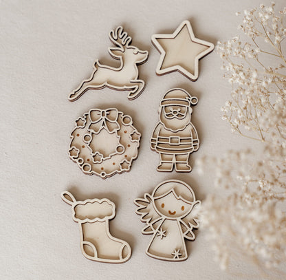 Leukmetletters | Vulvorm | Mini Set | Kerstmis Krans