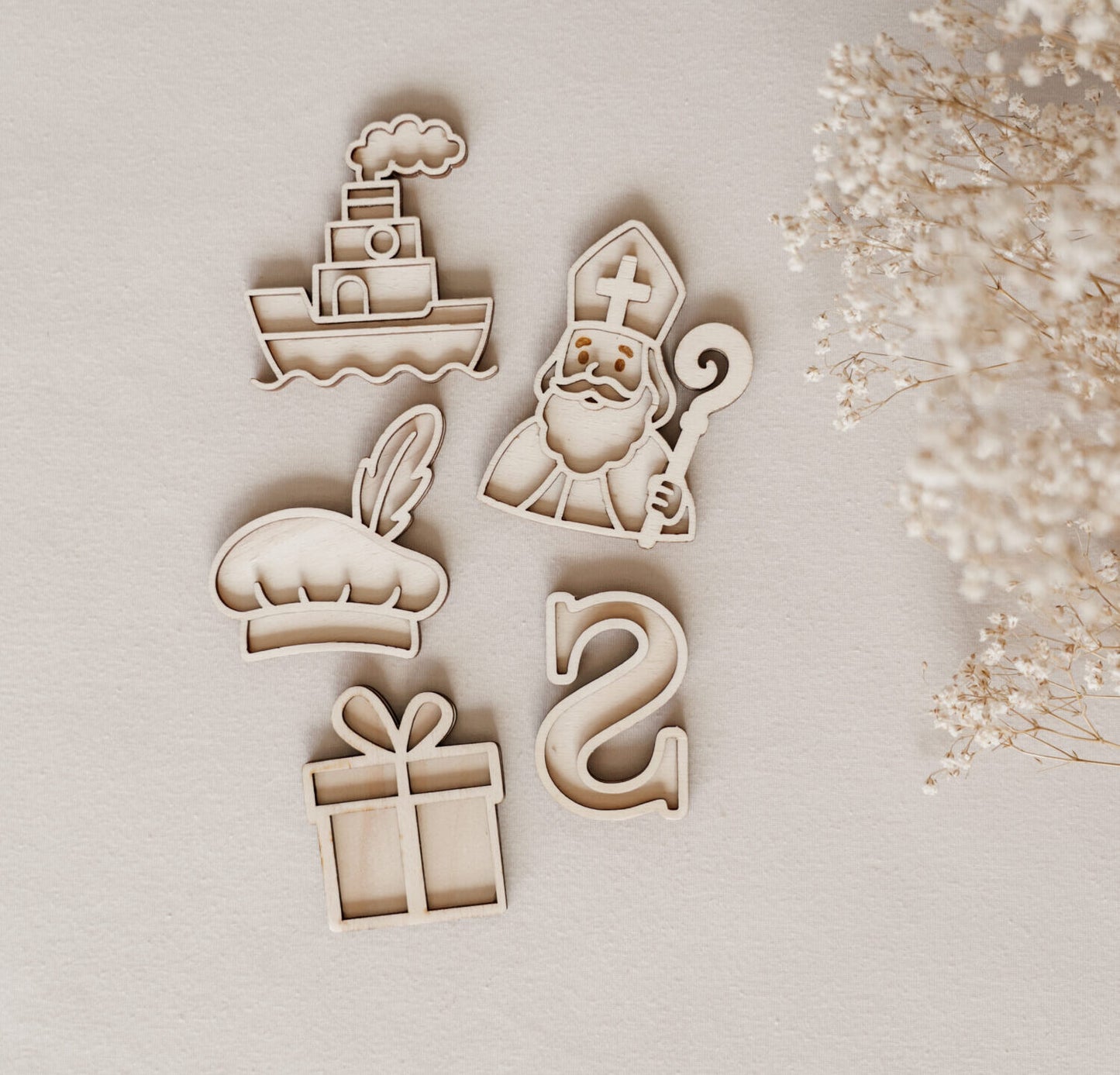 Leukmetletters | Vulvorm | Mini Set | Sinterklaas Muts