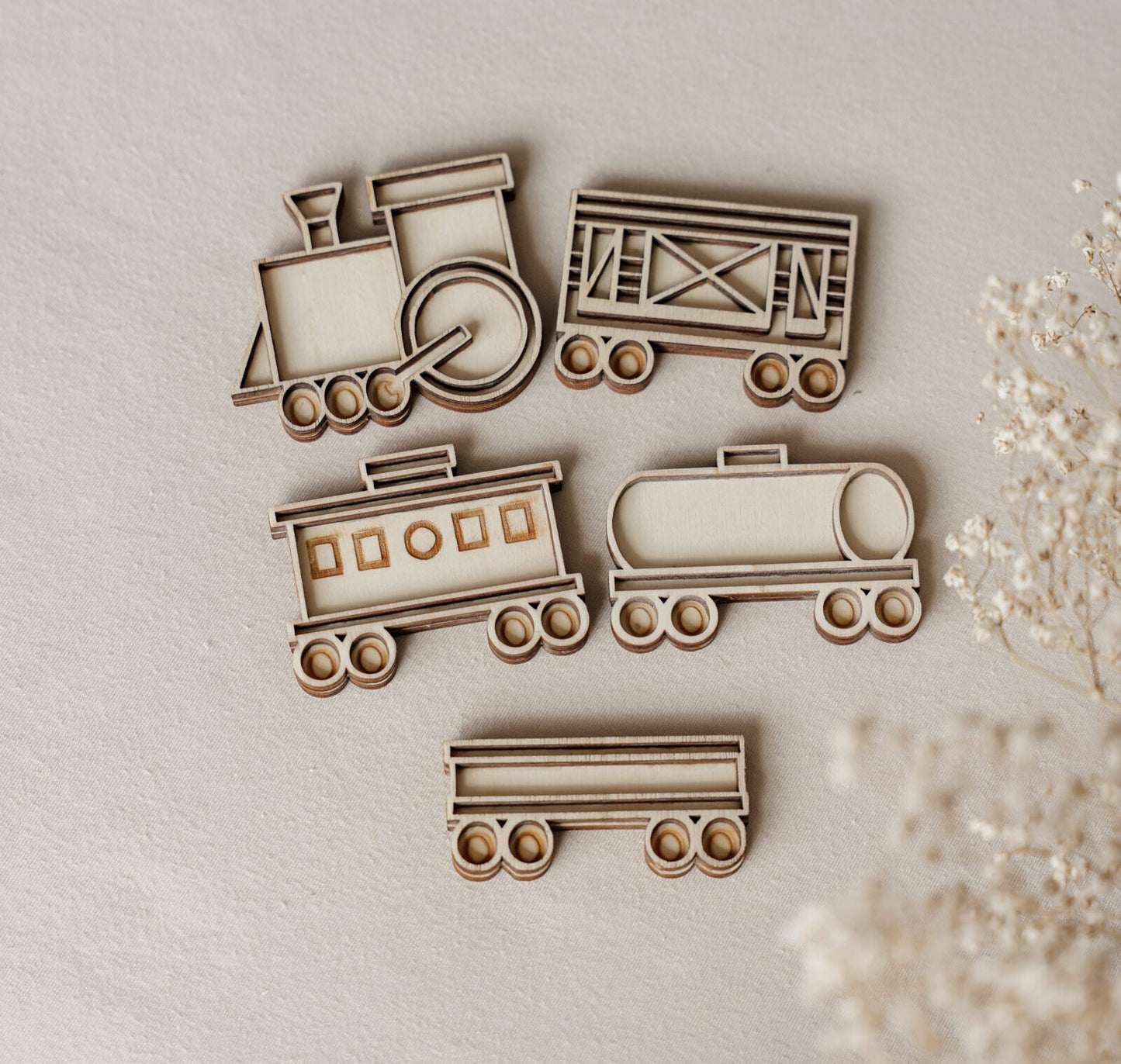 Leukmetletters | Vulvorm | Mini Set | Trein