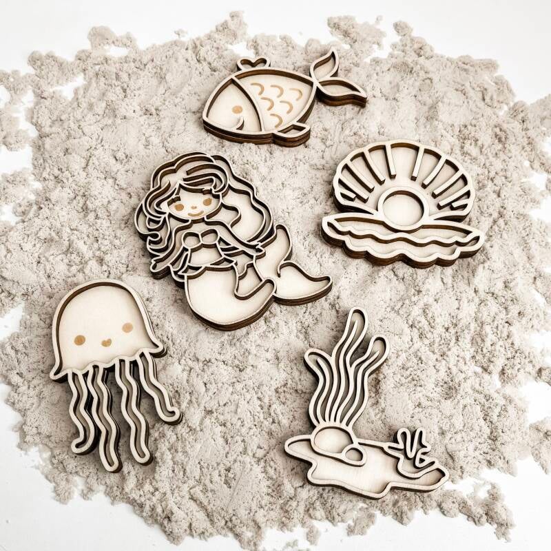 Leukmetletters | Vulvorm | Mini Set | Zeemeermin