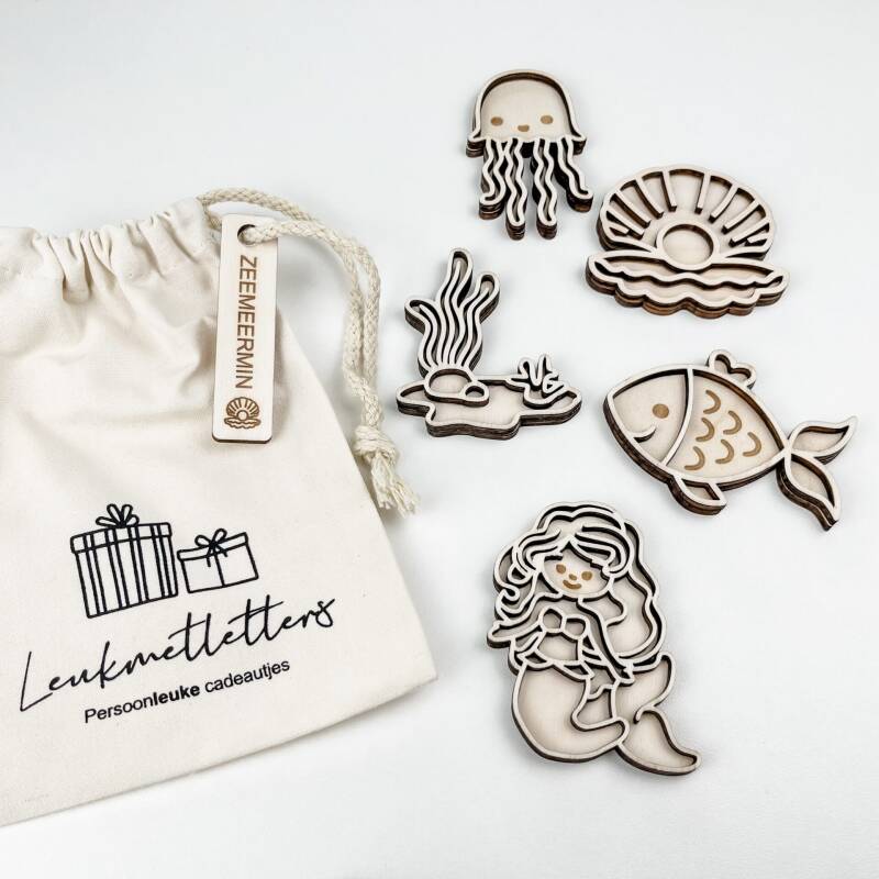 Leukmetletters | Vulvorm | Mini Set | Zeemeermin