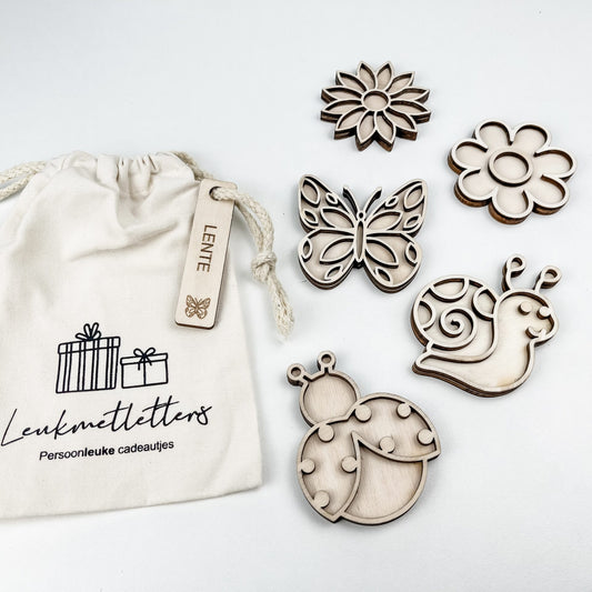 Leukmetletters | Vulvorm | Mini Set | Lente