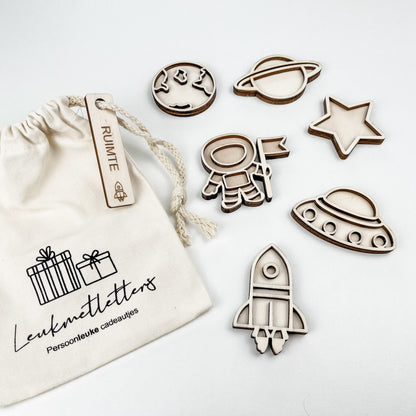 Leukmetletters | Vulvorm | Mini Set | Ruimte