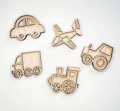 Leukmetletters | Vulvorm | Mini Set | Voertuigen