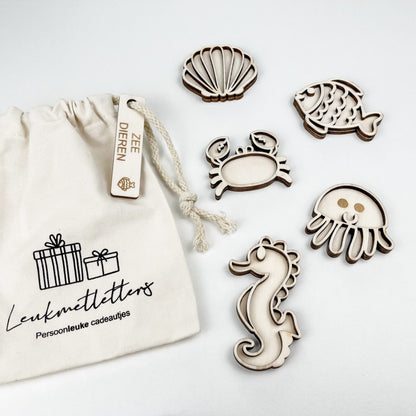 Leukmetletters | Vulvorm | Mini Set | Zeedieren