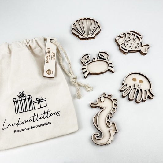 Leukmetletters | Vulvorm | Mini Set | Zeedieren