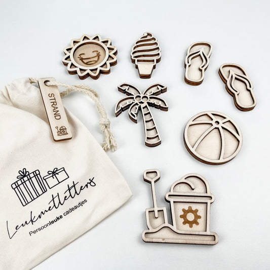 Leukmetletters | Vulvorm | Mini Set | Strand