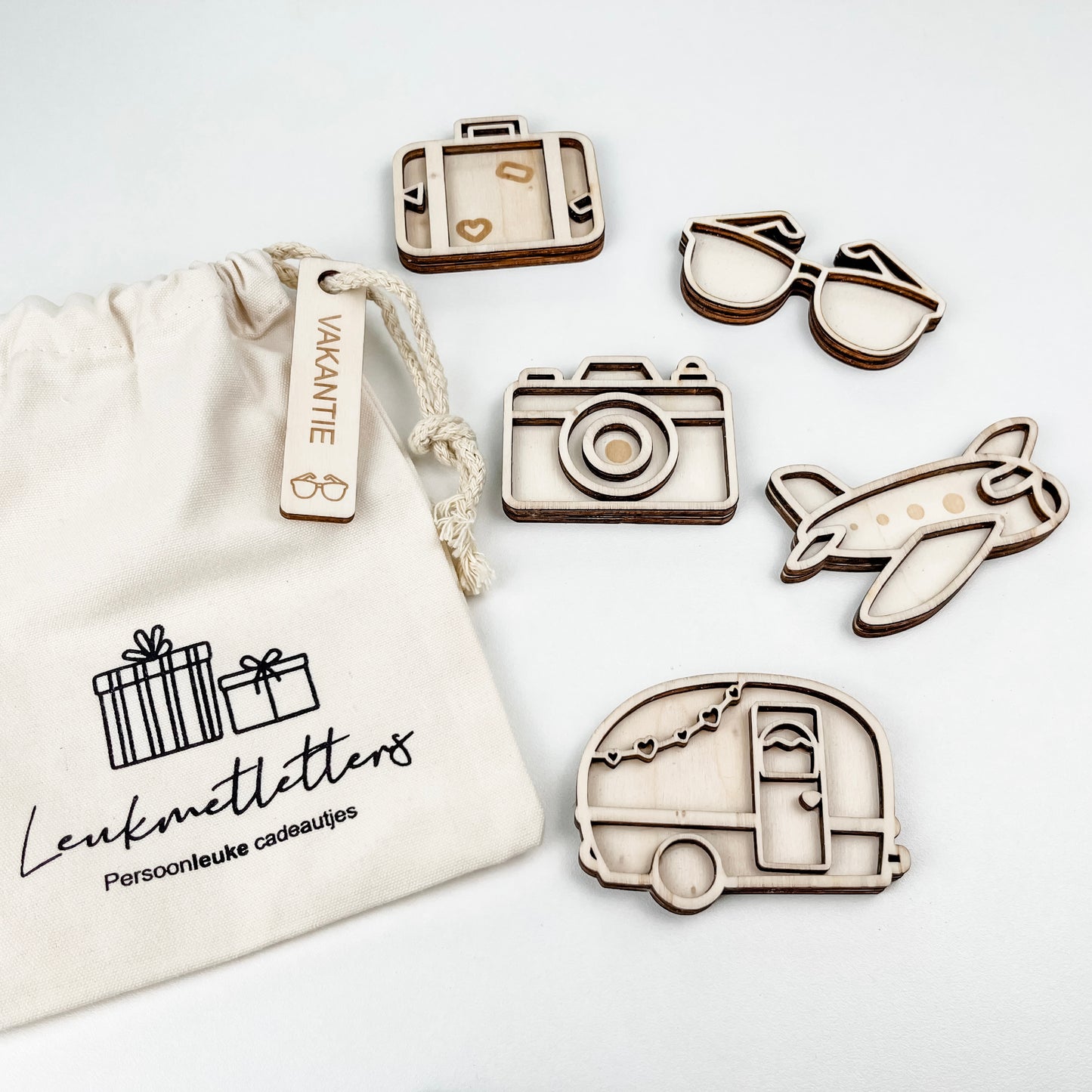 Leukmetletters | Vulvorm | Mini Set | Vakantie
