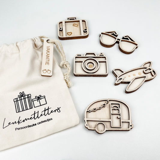 Leukmetletters | Vulvorm | Mini Set | Vakantie