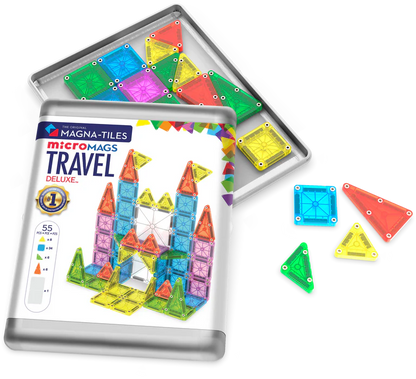 MAGNA-TILES® | MicroMAGS | Travel Set | Deluxe | 55 Stuks