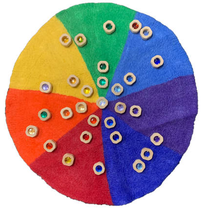 Papoose Toys | Raamschijven | Regenboog | 15 stuks