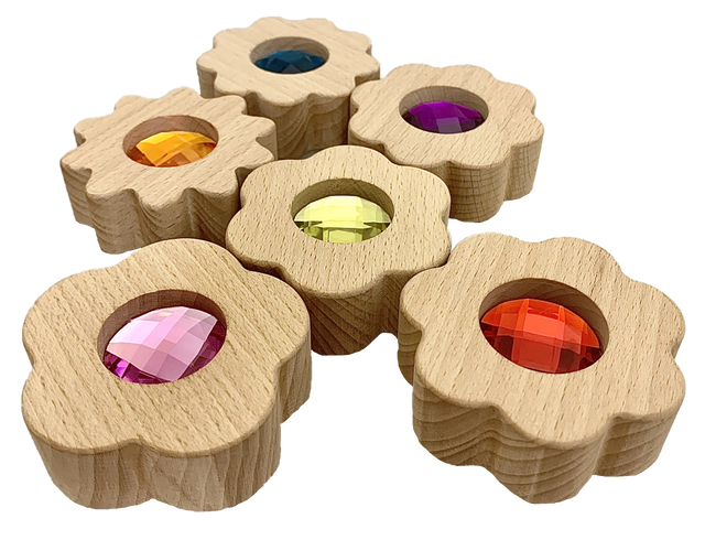 Papoose Toys | Telbloemen met Edelstenen | 6 Stuks