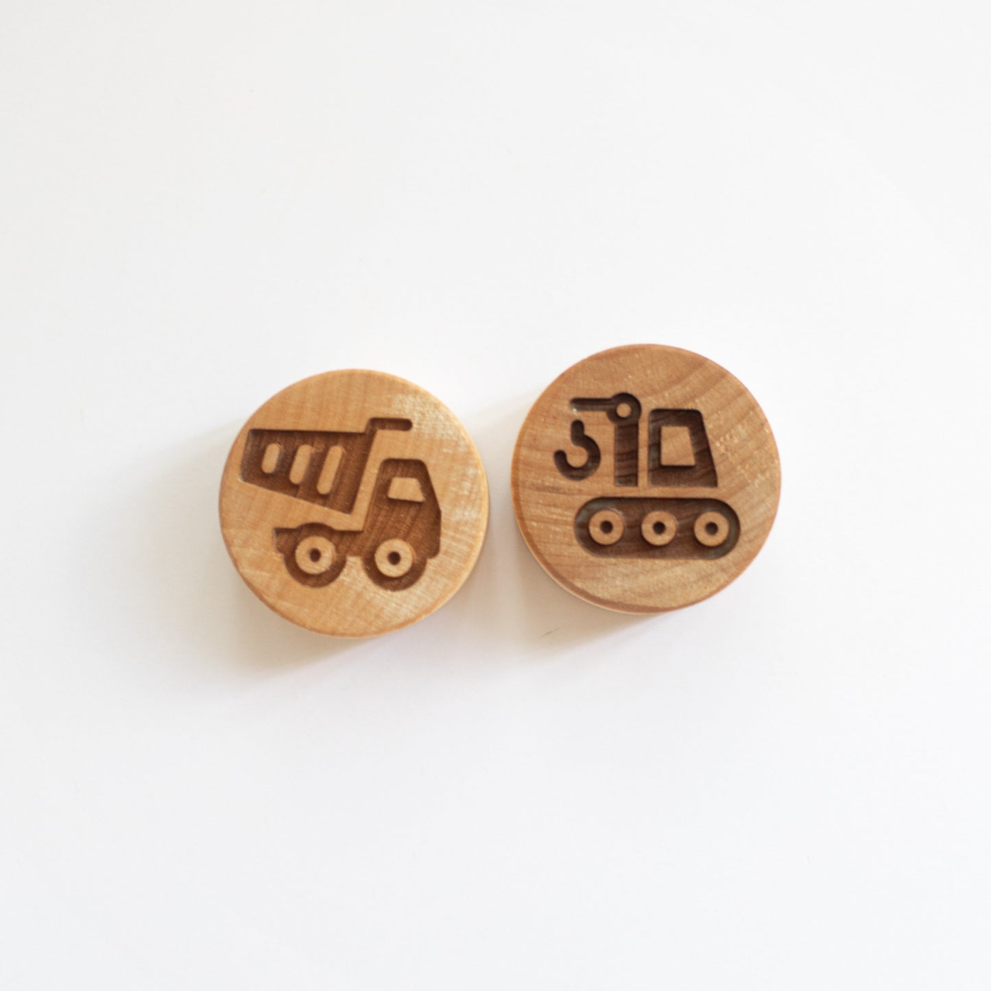 Studio de Rijk | Houten Stempelset | Bouwvoertuigen