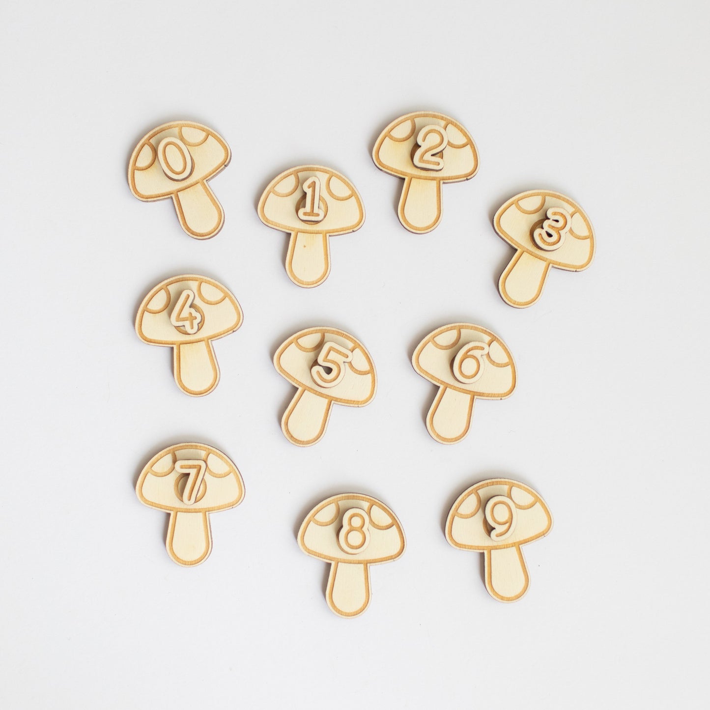 Studio de Rijk | Telfiguren | Paddestoelen met Cijfers 0-9