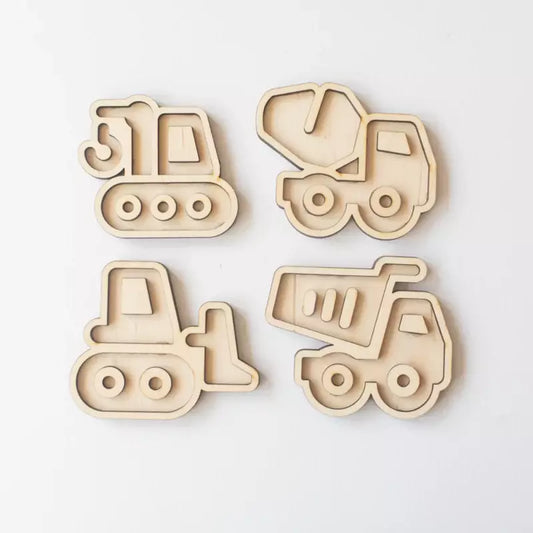 Studio de Rijk | Vulvorm | Mini Set | Bouwvoertuigen