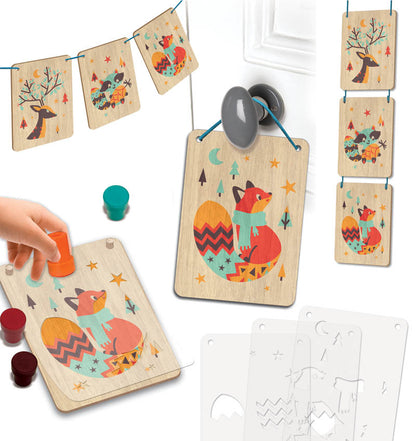 Créa Lign' |  Tamponneren op Hout | Bosdieren