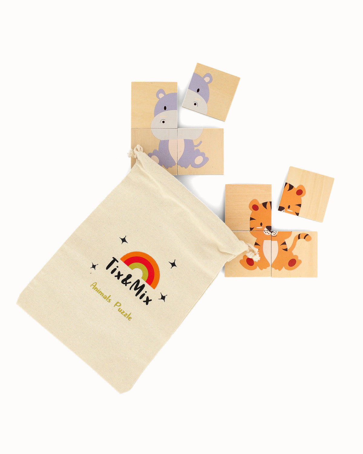 Magnetische Speelset - Puzzel Dieren | Tix&Mix