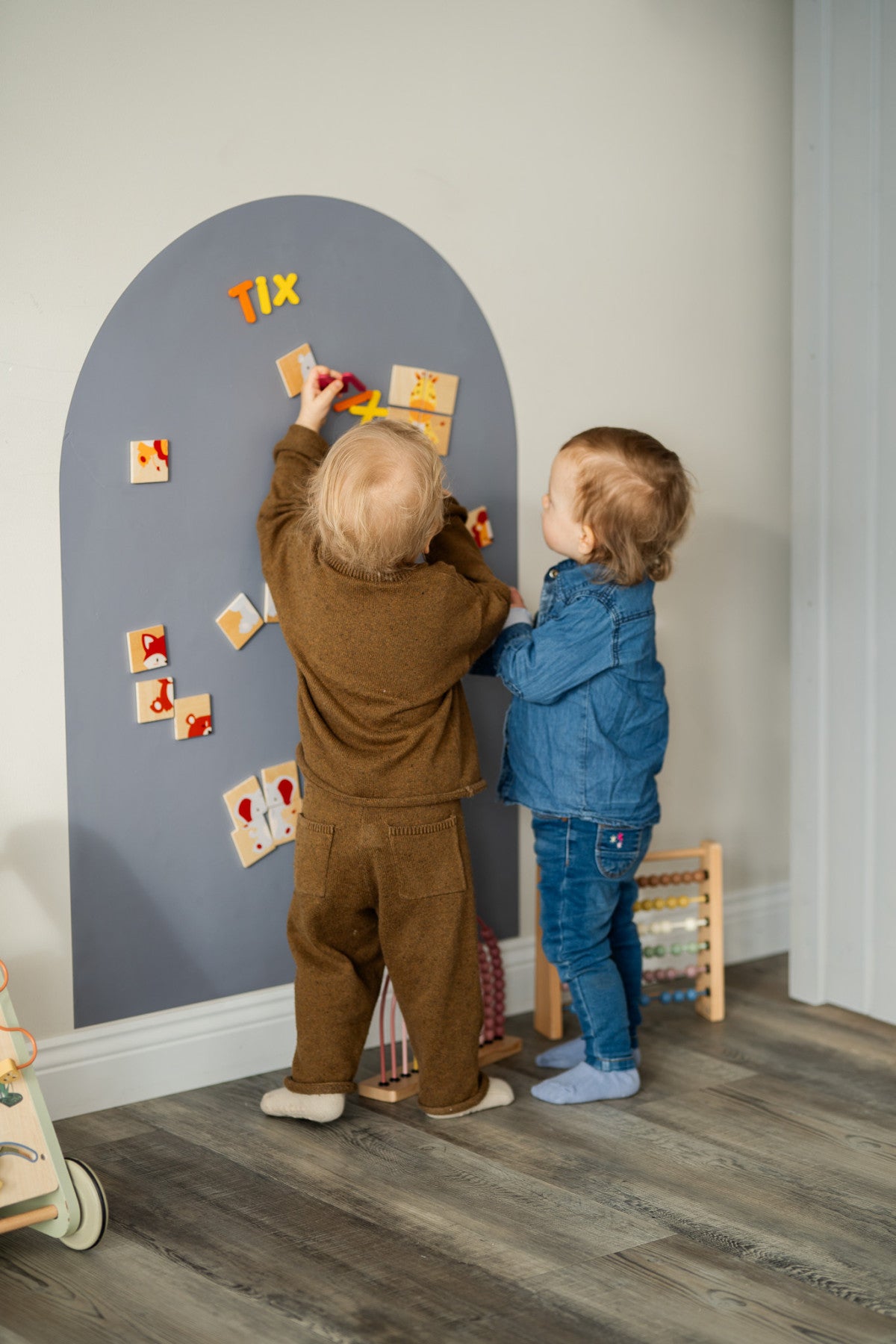 Herbruikbaar magneetbord (muursticker) – Elephant Grey | Tix&Mix