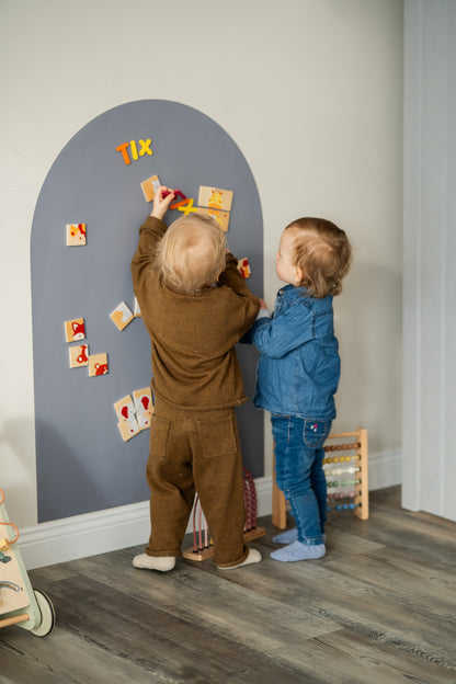 Herbruikbaar magneetbord (muursticker) – Elephant Grey | Tix&Mix